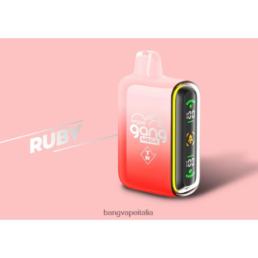 Bang Box Disposable Vape - Vape Gang MEGA Vape usa e getta da 20.000 puff (scatola da 5) rubino V82J8J58