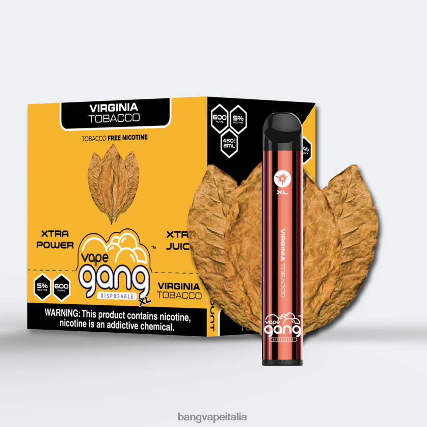 Gang Vape Price - Vape Gang XL vaporizzatori usa e getta 600 puff (scatola da 10) tabacco della Virginia V82J8J70