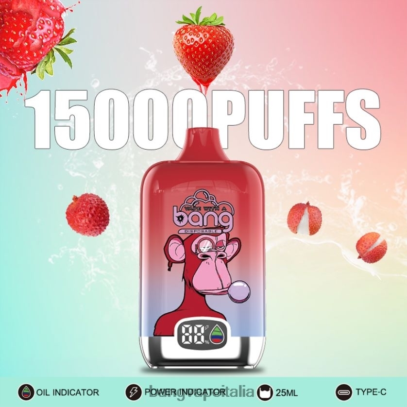 Vape Gang Italia - Bang Vape Digital Smart Screen 15000 erogazioni da 25 ml monouso V82J8J11